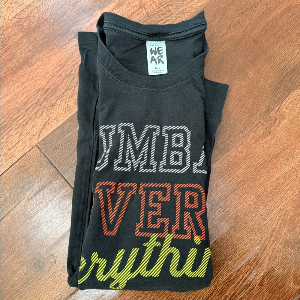 Zumba Fitness Black Tee size M/L - Picture 4 of 4